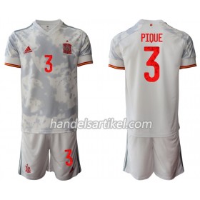 Spanien PIQUE 3 Kinder Auswärts Trikotsatz Euro 2020 Kurzarm (+ Kurze Hosen)